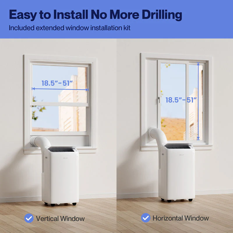 DELLA 14,000 BTU Inverter Ultra Quiet Portable AC for Rooms Up to 450 Sq. Ft. - Image 7