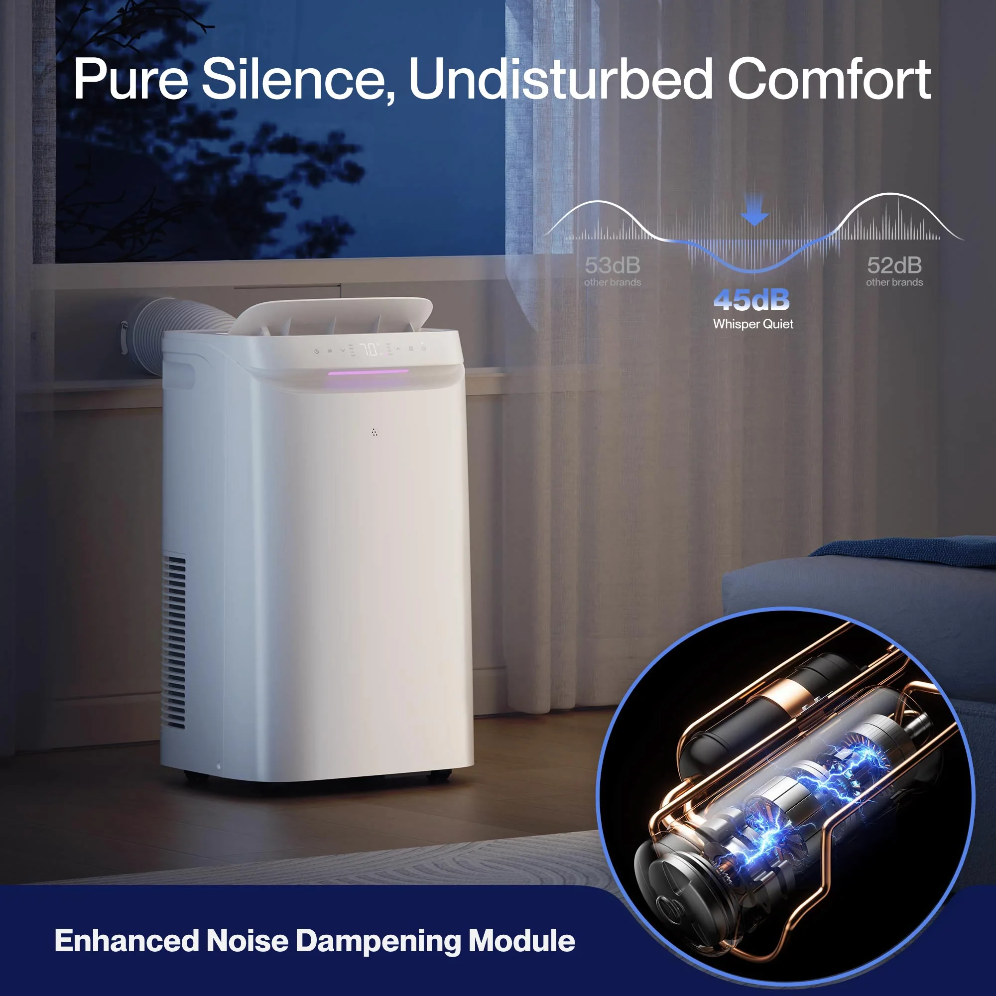 DELLA 12,000 BTU Smart Portable Air Conditioner for Rooms Up to 350 Sq. Ft. - Image 4