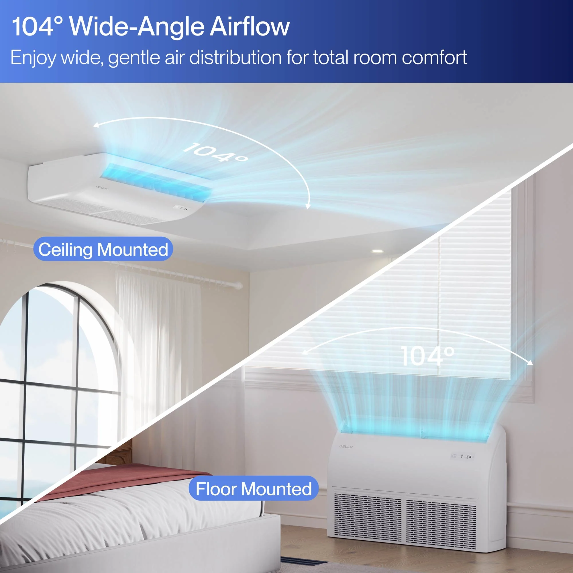 DELLA 18000 BTU 20.5 SEER2 Floor Mounted Mini Split AC - Up to 1000 Sq. Ft. - Image 13