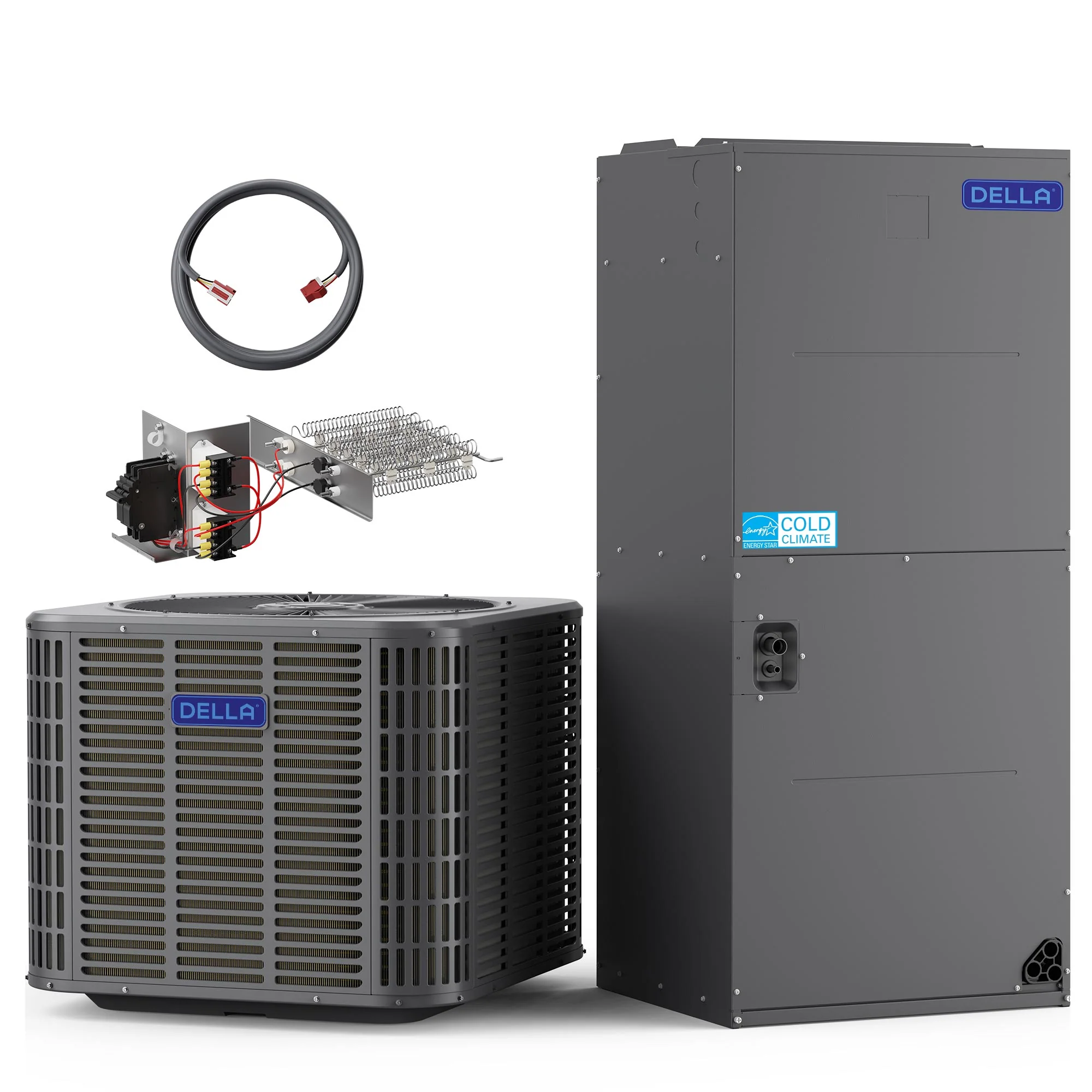 DELLA 24,000 BTU 18 SEER2 Ducted Central Air Conditioner with Air Handler - Image 10