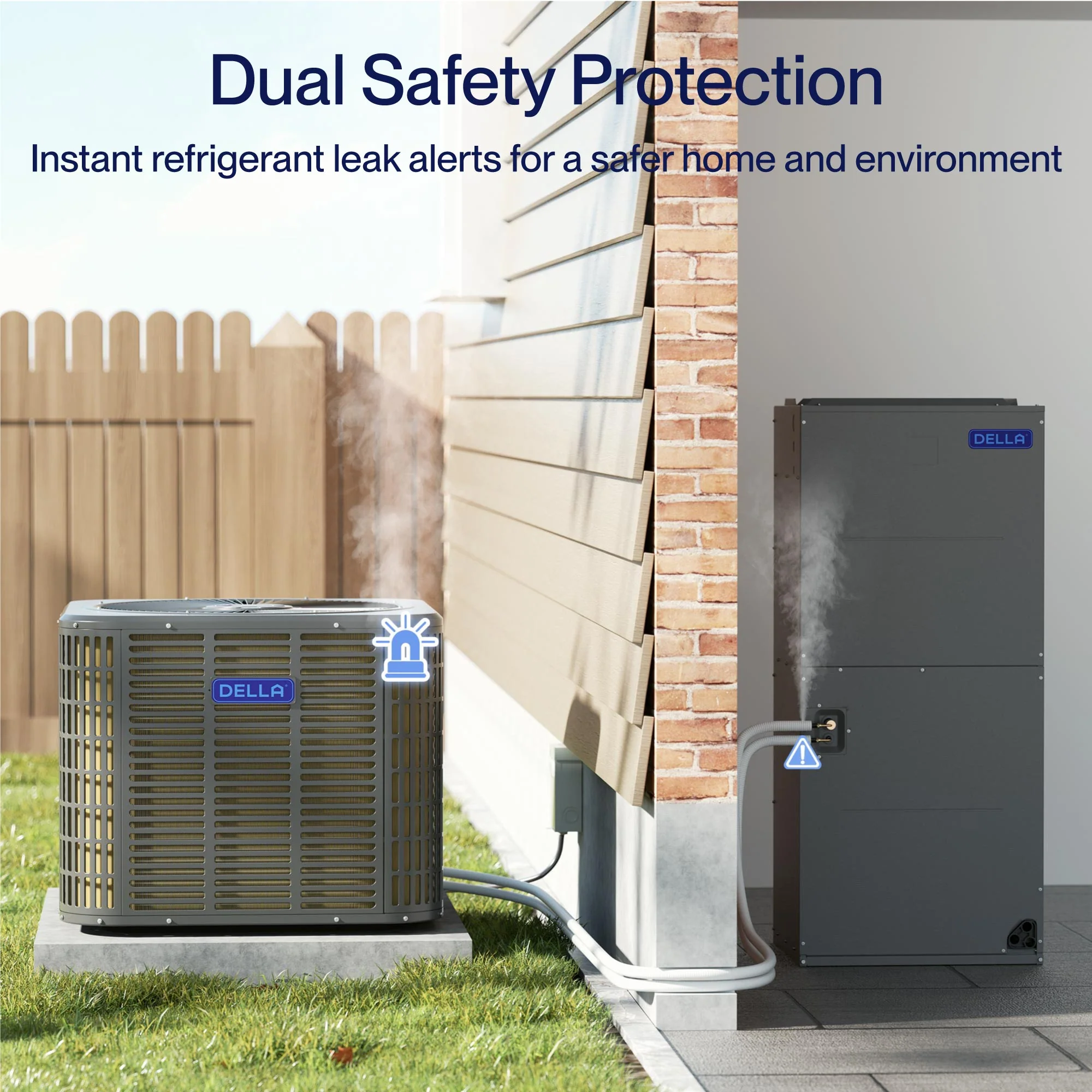 DELLA 34,000 BTU 19 SEER2 Ducted Central Air Conditioner with Air Handler - Image 167