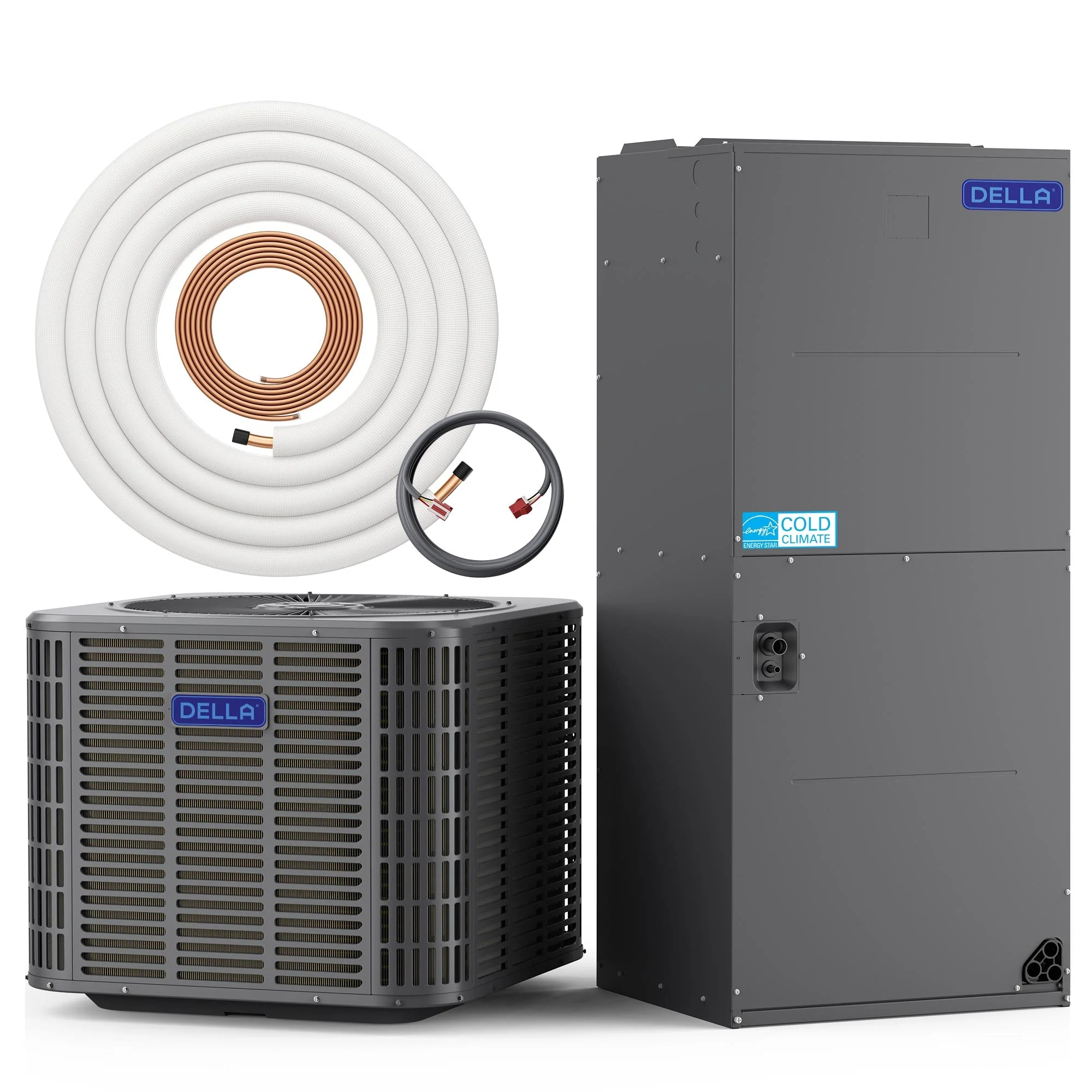 DELLA 34,000 BTU 19 SEER2 Ducted Central Air Conditioner with Air Handler - Image 28
