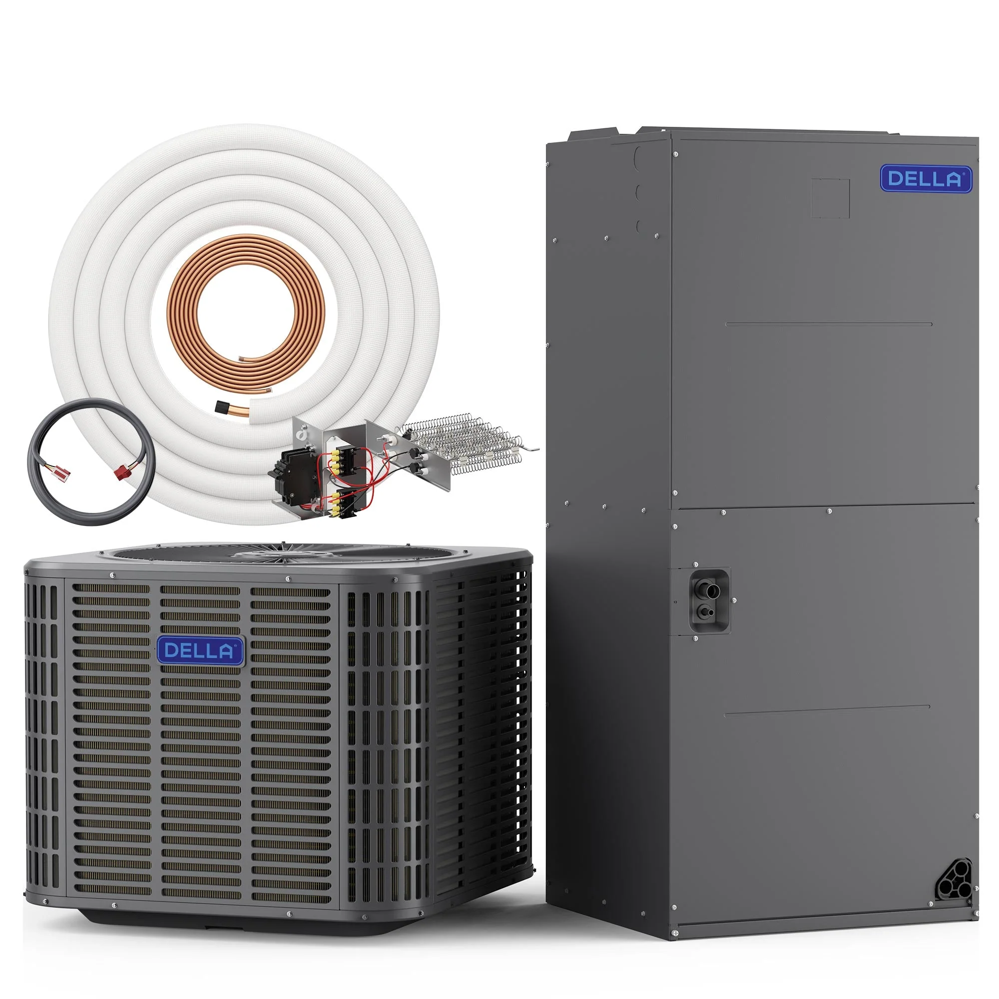 DELLA 53,000 BTU 17 SEER2 Ducted Central Air Conditioner with Air Handler - Image 64