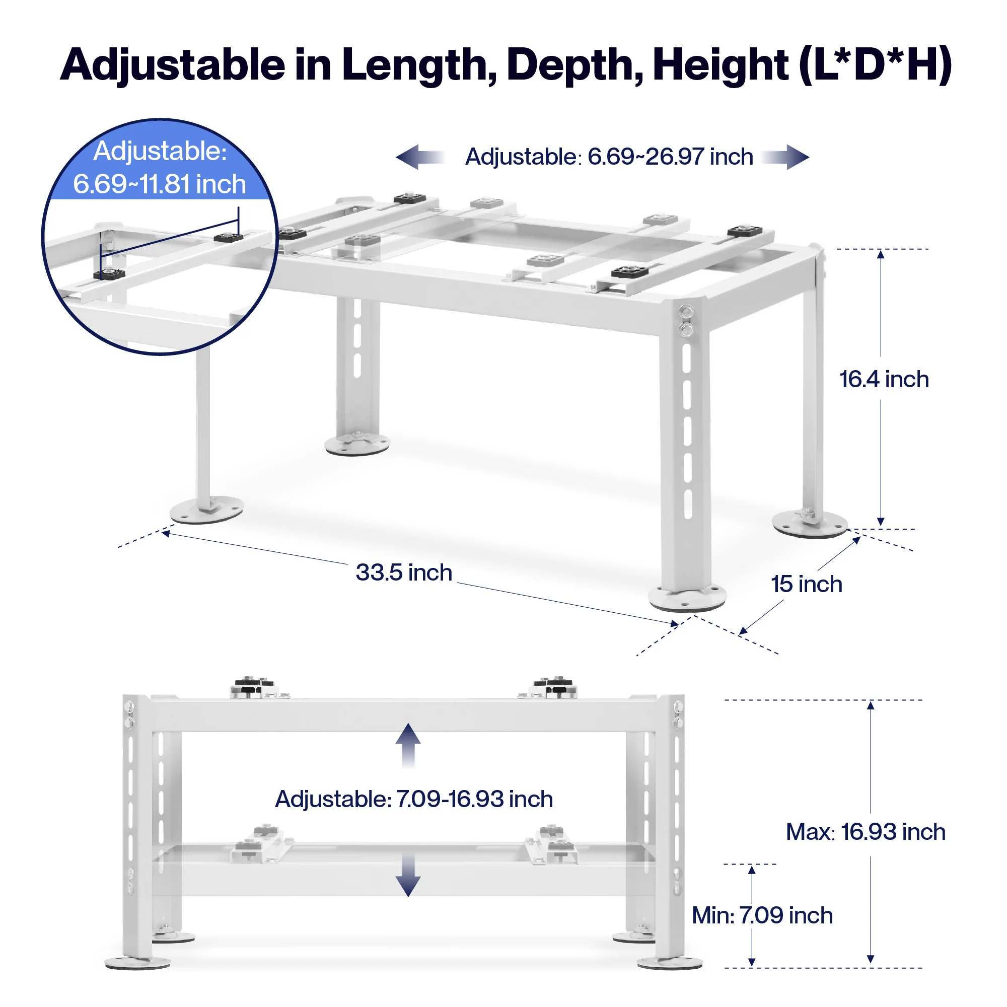 DELLA Ground Stand Bracket for 9000-18000 BTU Mini Split - Image 3