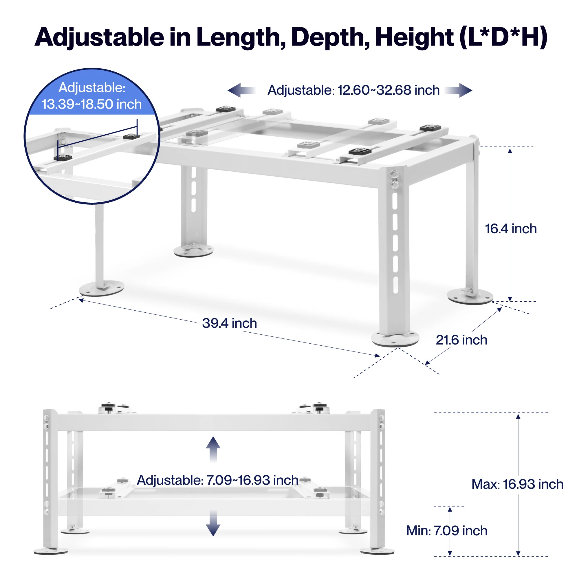 DELLA Ground Stand Bracket for 9000-45000 BTU Mini Split - Image 3
