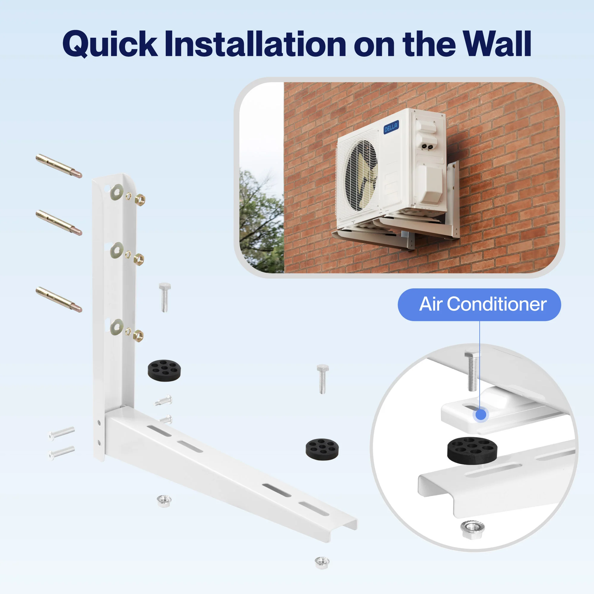 DELLA  Wall Mounting Bracket for 6000-12000 BTU Mini Split - Image 4