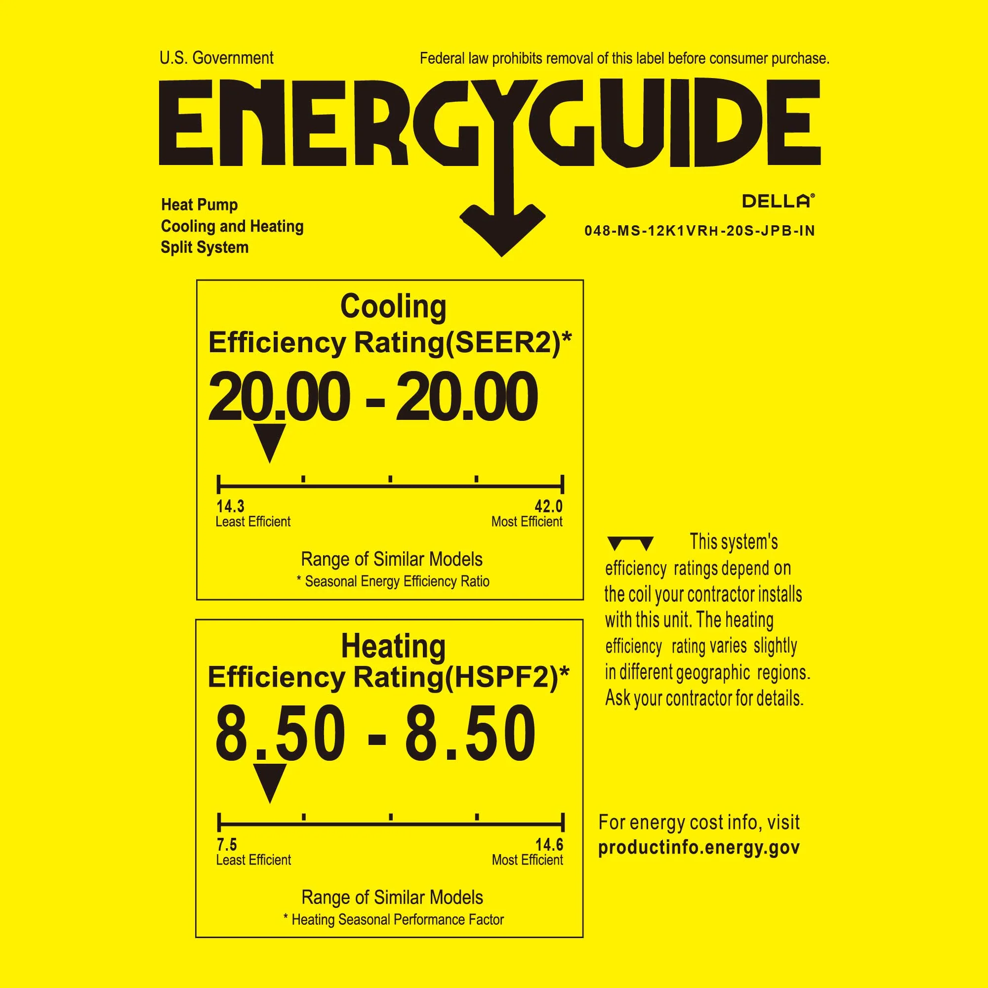 DELLA Umbra Series 12000 BTU 20 SEER2 Mini Split Heat Pump AC - 115V, Up to 550 Sq.Ft. - Image 10