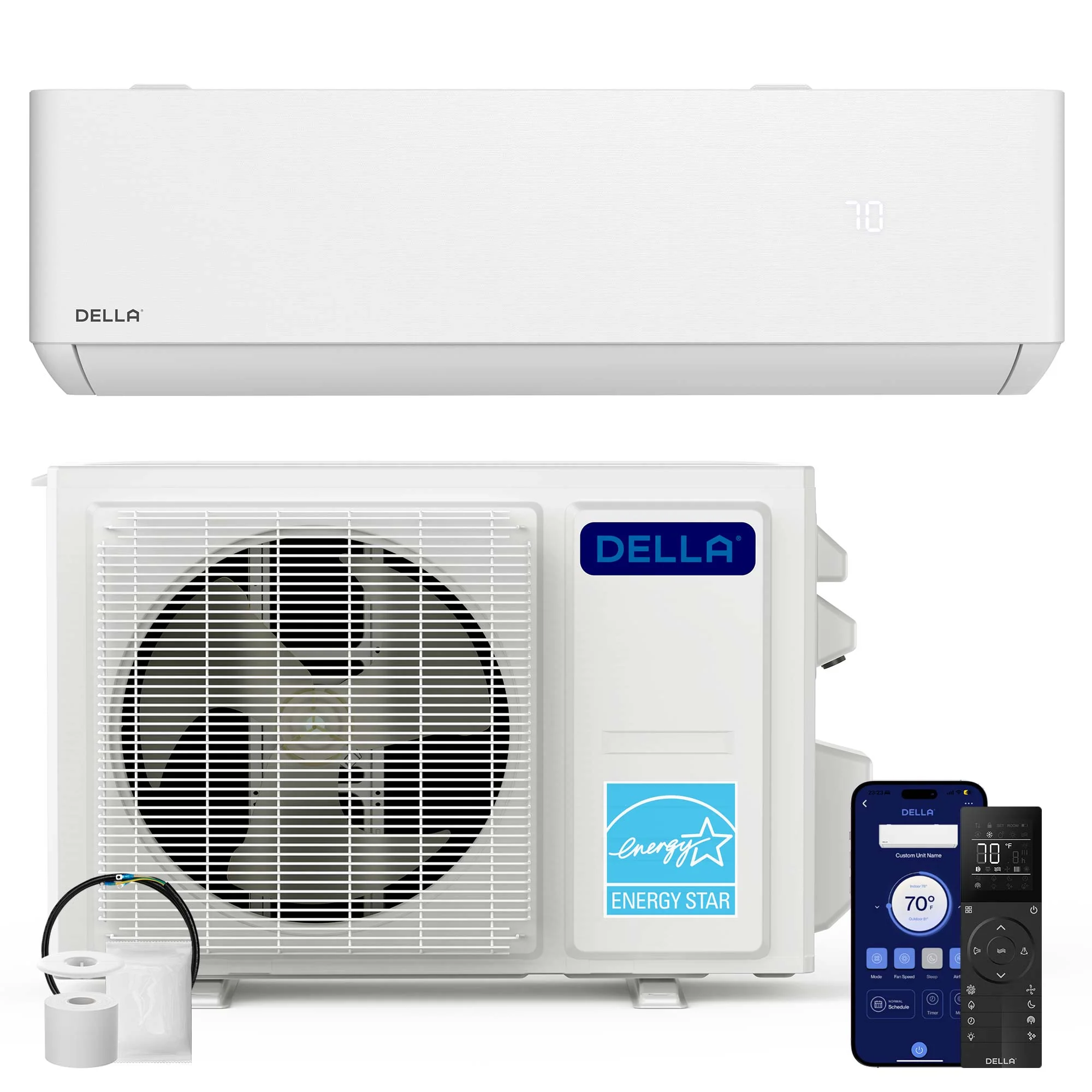 DELLA Optima Series 9000 BTU 24 SEER2 Ultra Heat Mini Split AC - Up to 400 Sq.Ft. - Image 11