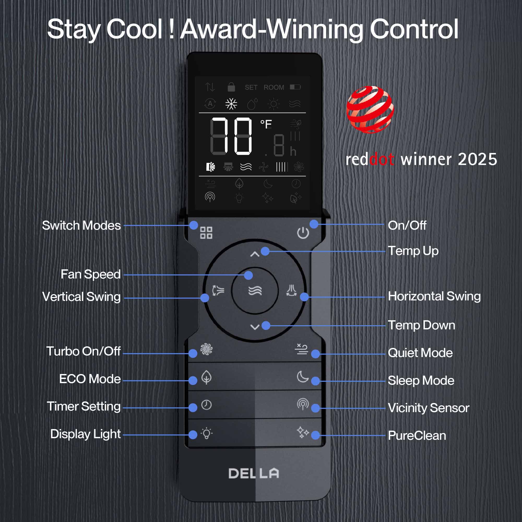 DELLA Vario Series 9000 BTU 19 SEER2 Mini Split Heat Pump AC (R-454B) - Up to 400 Sq.Ft. - Image 7